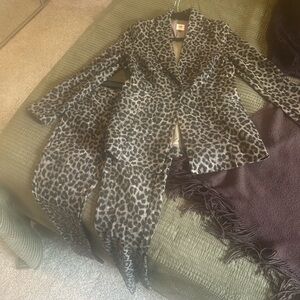 CAbi Leopard Print Blazer and Pants Set